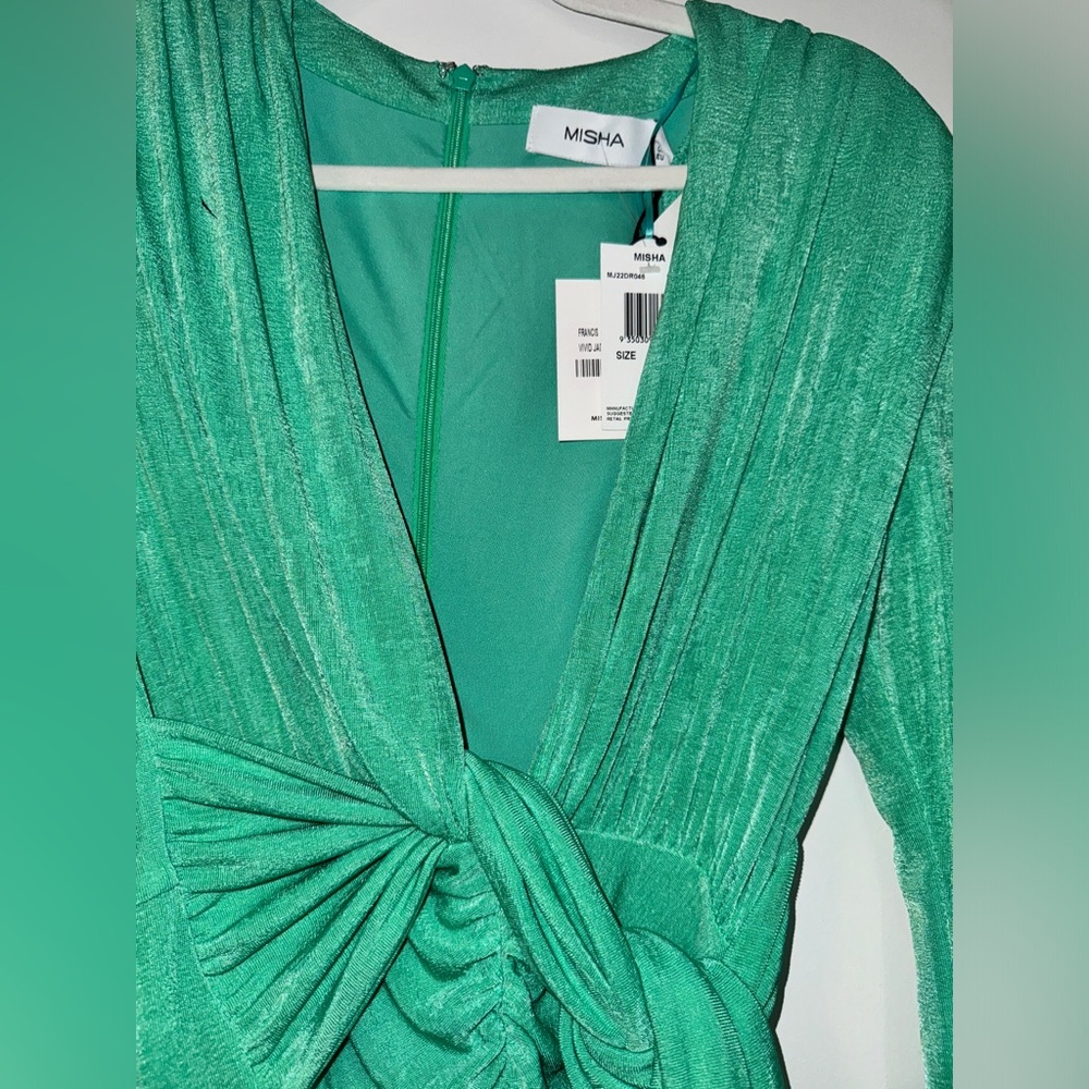 MISHA Francis Dress in Vivid Jade - Picture 7 of 11